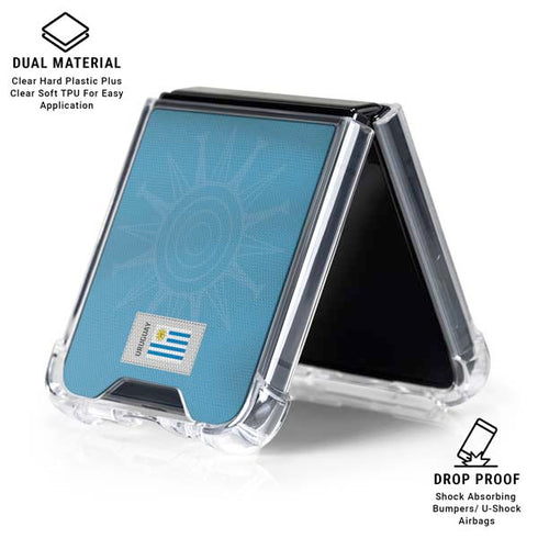 Uruguay Soccer Flag Galaxy Z Flip6 Clear Case